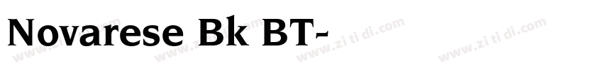 Novarese Bk BT字体转换